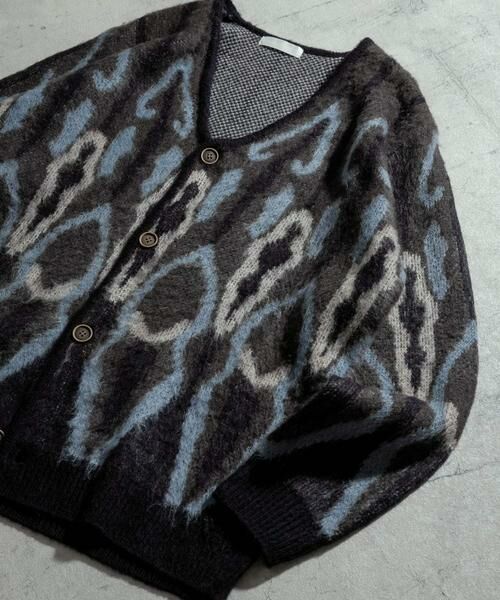 SENSE OF PLACE by URBAN RESEARCH / センスオブプレイス バイ アーバンリサーチ カーディガン・ボレロ | 『ユニセックス』モヘアライクVネックカーディガン(ブルー)