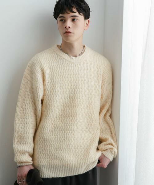 SENSE OF PLACE by URBAN RESEARCH/センスオブプレイス バイ アーバンリサーチ 『ユニセックス』ローゲージカラーニット アイボリー M