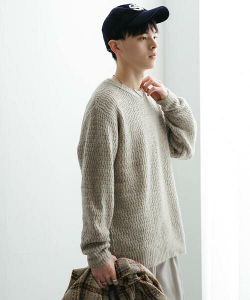 SENSE OF PLACE by URBAN RESEARCH/センスオブプレイス バイ アーバンリサーチ 『ユニセックス』ローゲージカラーニット ライトベージュ L