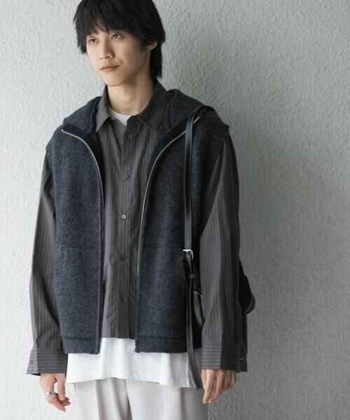 SENSE OF PLACE by URBAN RESEARCH / センスオブプレイス バイ アーバンリサーチ ベスト | 『洗濯可』シャギーフーディーベスト | 詳細1