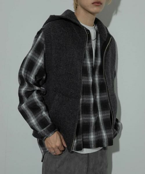 SENSE OF PLACE by URBAN RESEARCH / センスオブプレイス バイ アーバンリサーチ ベスト | 『洗濯可』シャギーフーディーベスト | 詳細6