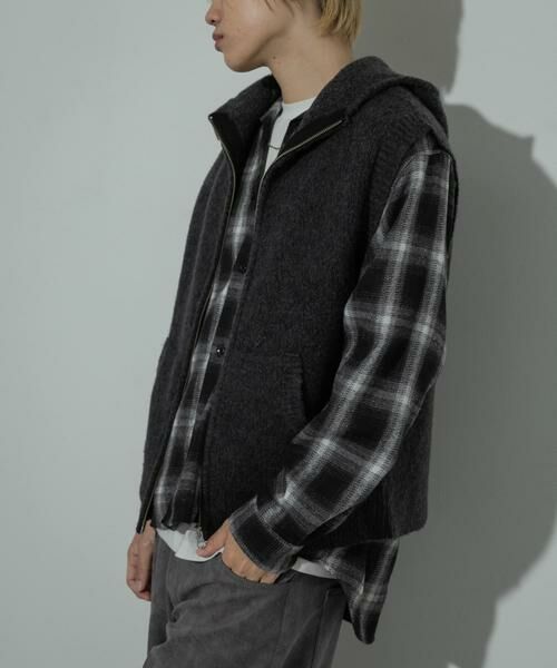 SENSE OF PLACE by URBAN RESEARCH / センスオブプレイス バイ アーバンリサーチ ベスト | 『洗濯可』シャギーフーディーベスト | 詳細7