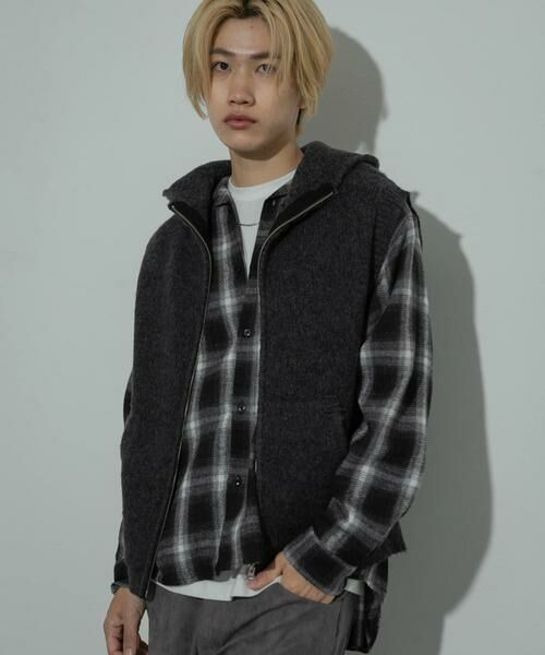 SENSE OF PLACE by URBAN RESEARCH / センスオブプレイス バイ アーバンリサーチ ベスト | 『洗濯可』シャギーフーディーベスト | 詳細9