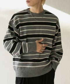 SENSE OF PLACE by URBAN RESEARCH / センスオブプレイス バイ アーバンリサーチ ニット・セーター | ウールブレンドボーダークルーネックニット