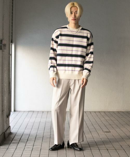 SENSE OF PLACE by URBAN RESEARCH / センスオブプレイス バイ アーバンリサーチ ニット・セーター | ウールブレンドボーダークルーネックニット | 詳細5