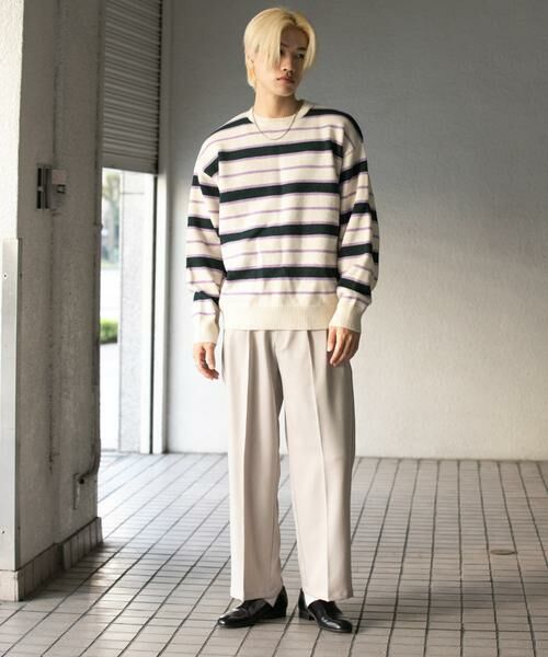 SENSE OF PLACE by URBAN RESEARCH / センスオブプレイス バイ アーバンリサーチ ニット・セーター | ウールブレンドボーダークルーネックニット | 詳細6