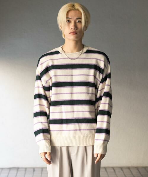SENSE OF PLACE by URBAN RESEARCH / センスオブプレイス バイ アーバンリサーチ ニット・セーター | ウールブレンドボーダークルーネックニット | 詳細7