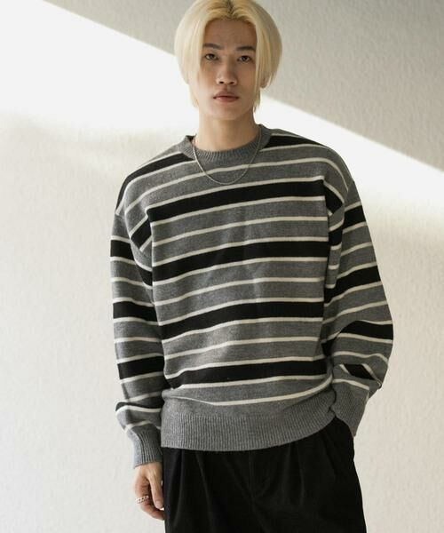 SENSE OF PLACE by URBAN RESEARCH / センスオブプレイス バイ アーバンリサーチ ニット・セーター | ウールブレンドボーダークルーネックニット | 詳細16