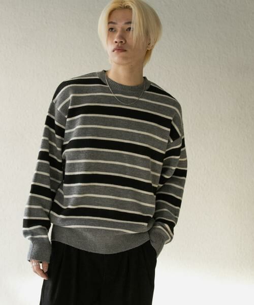 SENSE OF PLACE by URBAN RESEARCH / センスオブプレイス バイ アーバンリサーチ ニット・セーター | ウールブレンドボーダークルーネックニット | 詳細17