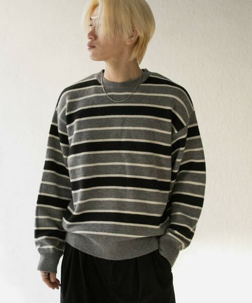 SENSE OF PLACE by URBAN RESEARCH / センスオブプレイス バイ アーバンリサーチ ニット・セーター | ウールブレンドボーダークルーネックニット | 詳細18