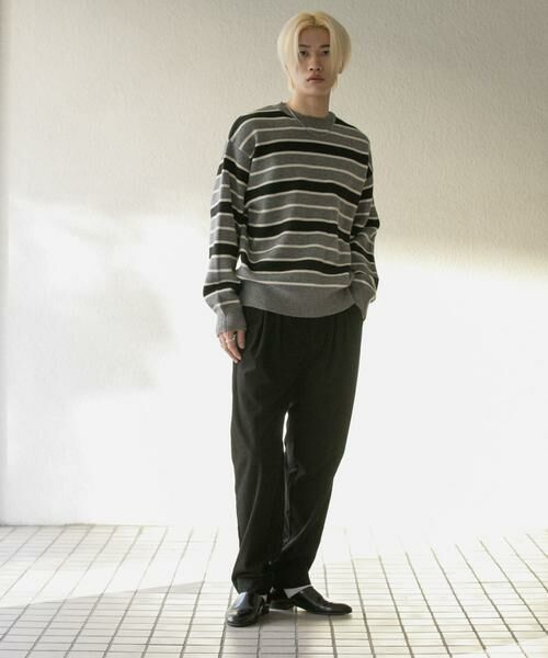 SENSE OF PLACE by URBAN RESEARCH / センスオブプレイス バイ アーバンリサーチ ニット・セーター | ウールブレンドボーダークルーネックニット | 詳細19