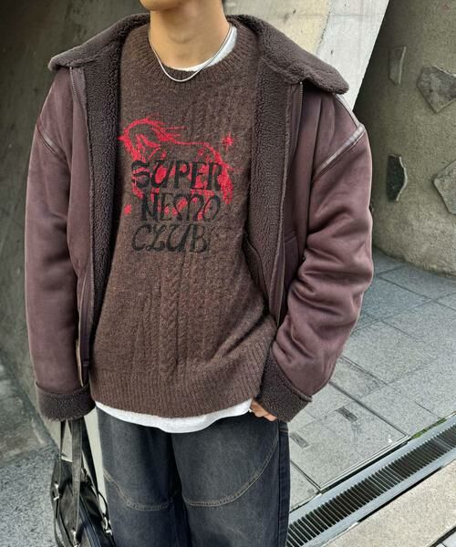 SENSE OF PLACE by URBAN RESEARCH / センスオブプレイス バイ アーバンリサーチ ニット・セーター | 『別注』SHUHEI KOKI×SENSE OF PLACE　プリントニット | 詳細1