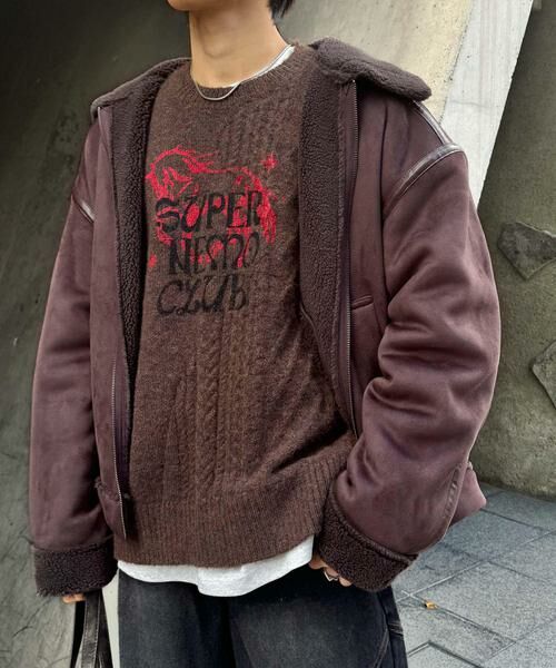 SENSE OF PLACE by URBAN RESEARCH / センスオブプレイス バイ アーバンリサーチ ニット・セーター | 『別注』SHUHEI KOKI×SENSE OF PLACE　プリントニット | 詳細3