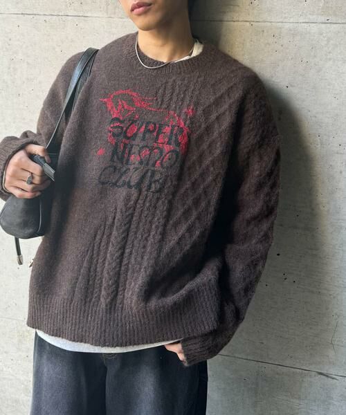 SENSE OF PLACE by URBAN RESEARCH / センスオブプレイス バイ アーバンリサーチ ニット・セーター | 『別注』SHUHEI KOKI×SENSE OF PLACE　プリントニット | 詳細4