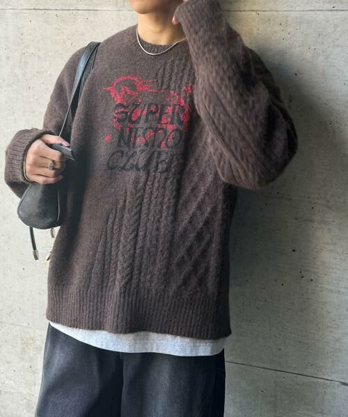 SENSE OF PLACE by URBAN RESEARCH / センスオブプレイス バイ アーバンリサーチ ニット・セーター | 『別注』SHUHEI KOKI×SENSE OF PLACE　プリントニット | 詳細5