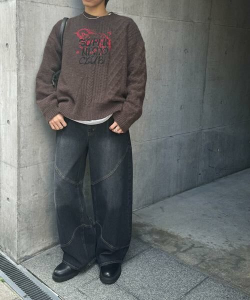 SENSE OF PLACE by URBAN RESEARCH / センスオブプレイス バイ アーバンリサーチ ニット・セーター | 『別注』SHUHEI KOKI×SENSE OF PLACE　プリントニット | 詳細6