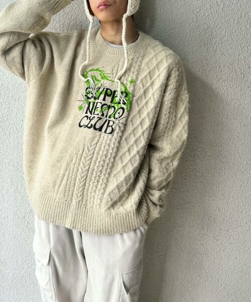 SENSE OF PLACE by URBAN RESEARCH / センスオブプレイス バイ アーバンリサーチ ニット・セーター | 『別注』SHUHEI KOKI×SENSE OF PLACE　プリントニット | 詳細24