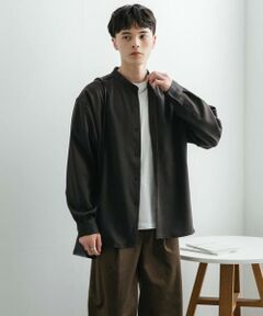 SENSE OF PLACE by URBAN RESEARCH / センスオブプレイス バイ アーバンリサーチ シャツ・ブラウス | ウールライクバンドカラールーズシャツ