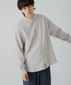 SENSE OF PLACE by URBAN RESEARCH / センスオブプレイス バイ アーバンリサーチ シャツ・ブラウス | ウールライクバンドカラールーズシャツ