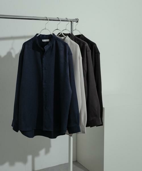 SENSE OF PLACE by URBAN RESEARCH / センスオブプレイス バイ アーバンリサーチ シャツ・ブラウス | ウールライクバンドカラールーズシャツ | 詳細13