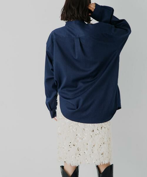 SENSE OF PLACE by URBAN RESEARCH / センスオブプレイス バイ アーバンリサーチ シャツ・ブラウス | ウールライクバンドカラールーズシャツ | 詳細3