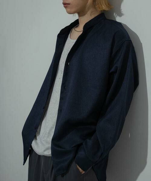 SENSE OF PLACE by URBAN RESEARCH / センスオブプレイス バイ アーバンリサーチ シャツ・ブラウス | ウールライクバンドカラールーズシャツ | 詳細8