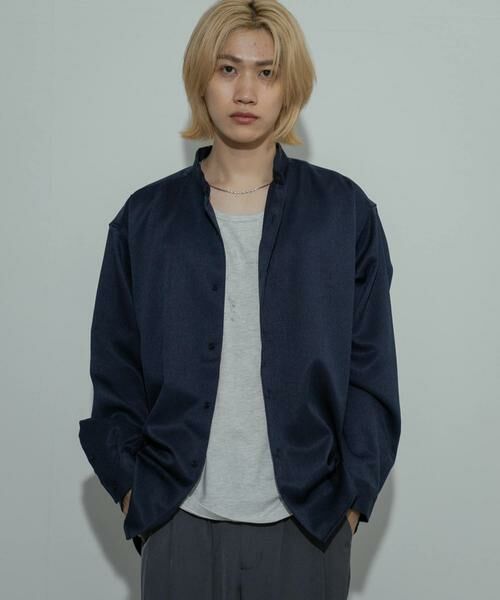 SENSE OF PLACE by URBAN RESEARCH / センスオブプレイス バイ アーバンリサーチ シャツ・ブラウス | ウールライクバンドカラールーズシャツ | 詳細9