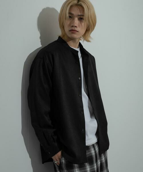 SENSE OF PLACE by URBAN RESEARCH / センスオブプレイス バイ アーバンリサーチ シャツ・ブラウス | ウールライクバンドカラールーズシャツ | 詳細24