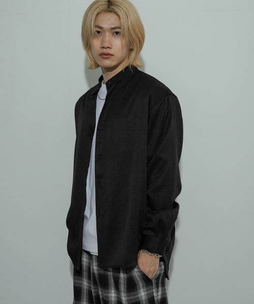 SENSE OF PLACE by URBAN RESEARCH / センスオブプレイス バイ アーバンリサーチ シャツ・ブラウス | ウールライクバンドカラールーズシャツ | 詳細26