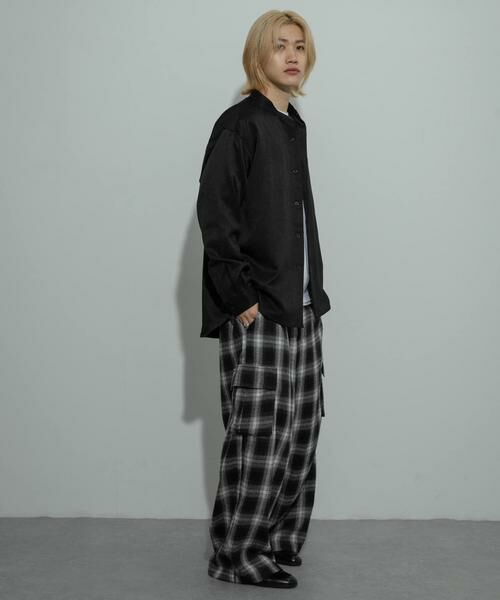 SENSE OF PLACE by URBAN RESEARCH / センスオブプレイス バイ アーバンリサーチ シャツ・ブラウス | ウールライクバンドカラールーズシャツ | 詳細30