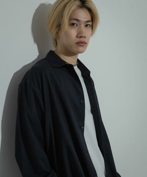 SENSE OF PLACE by URBAN RESEARCH / センスオブプレイス バイ アーバンリサーチ シャツ・ブラウス | ウールライクピンストライプシャツ | 詳細1