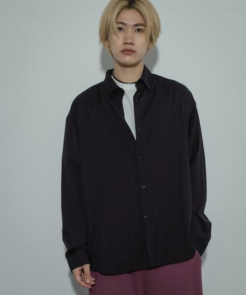 SENSE OF PLACE by URBAN RESEARCH / センスオブプレイス バイ アーバンリサーチ シャツ・ブラウス | ウールライクピンストライプシャツ | 詳細11