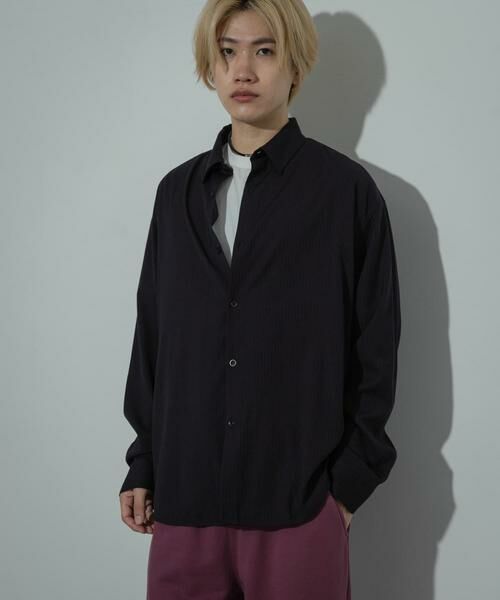 SENSE OF PLACE by URBAN RESEARCH / センスオブプレイス バイ アーバンリサーチ シャツ・ブラウス | ウールライクピンストライプシャツ | 詳細12