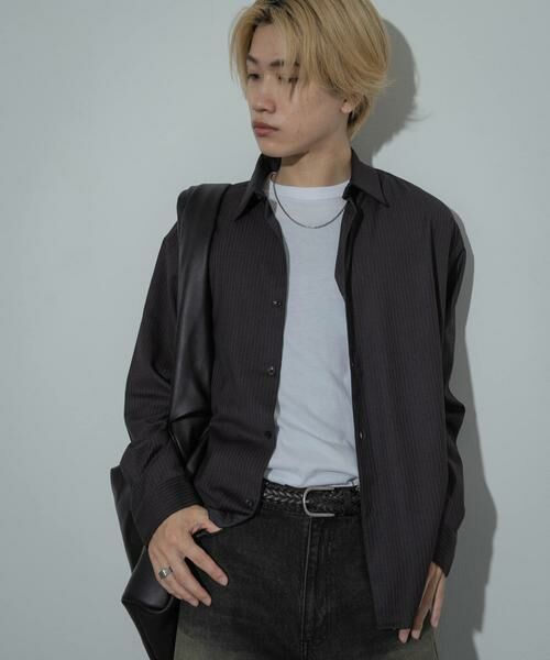SENSE OF PLACE by URBAN RESEARCH / センスオブプレイス バイ アーバンリサーチ シャツ・ブラウス | ウールライクピンストライプシャツ | 詳細20