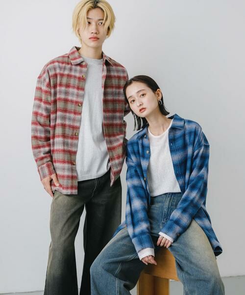 SENSE OF PLACE by URBAN RESEARCH / センスオブプレイス バイ アーバンリサーチ シャツ・ブラウス | 『ユニセックス』ヘビーネルオンブレーチェックシャツ | 詳細8