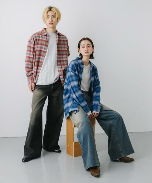 SENSE OF PLACE by URBAN RESEARCH / センスオブプレイス バイ アーバンリサーチ シャツ・ブラウス | 『ユニセックス』ヘビーネルオンブレーチェックシャツ | 詳細9