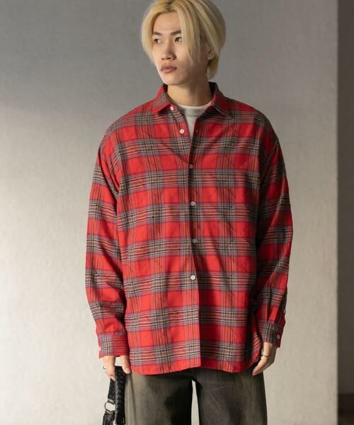 SENSE OF PLACE by URBAN RESEARCH / センスオブプレイス バイ アーバンリサーチ シャツ・ブラウス | ダメージチェックルーズシャツ | 詳細1