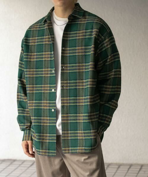 SENSE OF PLACE by URBAN RESEARCH / センスオブプレイス バイ アーバンリサーチ シャツ・ブラウス | ダメージチェックルーズシャツ | 詳細10