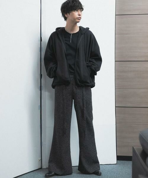 SENSE OF PLACE by URBAN RESEARCH / センスオブプレイス バイ アーバンリサーチ その他パンツ | 『わたべ×SOP』『セットアップ対応』ツイードワイドフレアパンツ | 詳細30