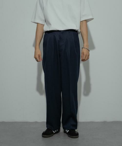 SENSE OF PLACE by URBAN RESEARCH / センスオブプレイス バイ アーバンリサーチ その他パンツ | 『セットアップ対応』ウールライクダブルタックワイドパンツ | 詳細24