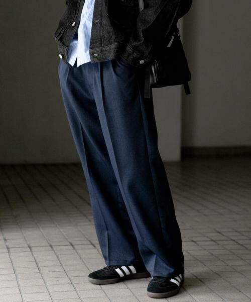 SENSE OF PLACE by URBAN RESEARCH / センスオブプレイス バイ アーバンリサーチ その他パンツ | 『セットアップ対応』ウールライクダブルタックワイドパンツ | 詳細9