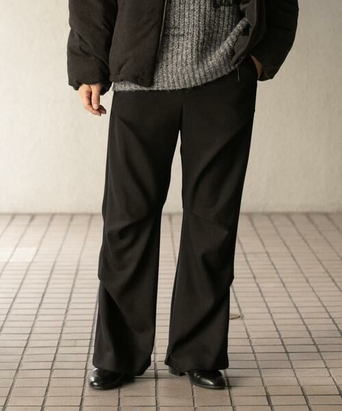 SENSE OF PLACE by URBAN RESEARCH / センスオブプレイス バイ アーバンリサーチ その他パンツ | ウールライクランダムタックパンツ | 詳細2