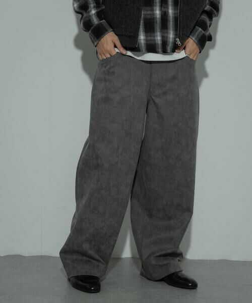 SENSE OF PLACE by URBAN RESEARCH / センスオブプレイス バイ アーバンリサーチ その他パンツ | フェイクスエード5pパンツ(チャコールグレー)