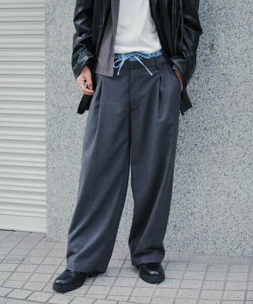SENSE OF PLACE by URBAN RESEARCH / センスオブプレイス バイ アーバンリサーチ その他パンツ | ウールライクフェイクレイヤードスラックス | 詳細14