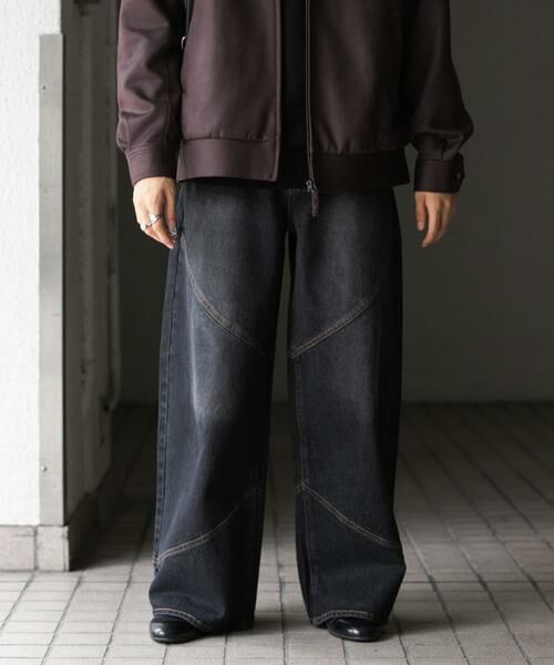 SENSE OF PLACE by URBAN RESEARCH / センスオブプレイス バイ アーバンリサーチ その他パンツ | ラウンドパネルワイドデニム | 詳細15