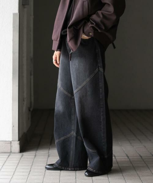 SENSE OF PLACE by URBAN RESEARCH / センスオブプレイス バイ アーバンリサーチ その他パンツ | ラウンドパネルワイドデニム | 詳細16