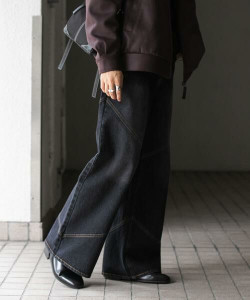 SENSE OF PLACE by URBAN RESEARCH / センスオブプレイス バイ アーバンリサーチ その他パンツ | ラウンドパネルワイドデニム | 詳細19