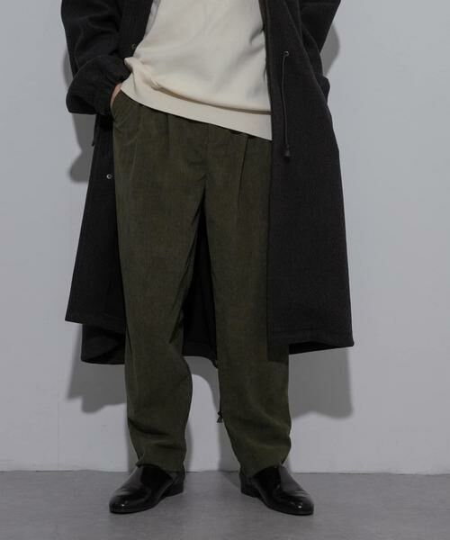 SENSE OF PLACE by URBAN RESEARCH / センスオブプレイス バイ アーバンリサーチ その他パンツ | コーデュロイタックテーパードスラックス(カーキ)