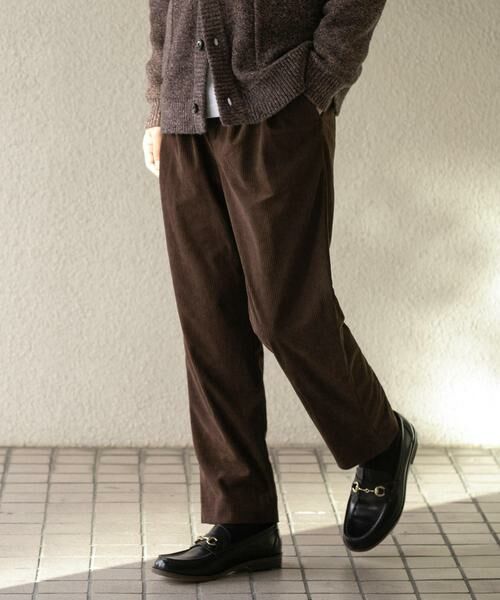 SENSE OF PLACE by URBAN RESEARCH / センスオブプレイス バイ アーバンリサーチ その他パンツ | コーデュロイタックテーパードスラックス(ブラウン)