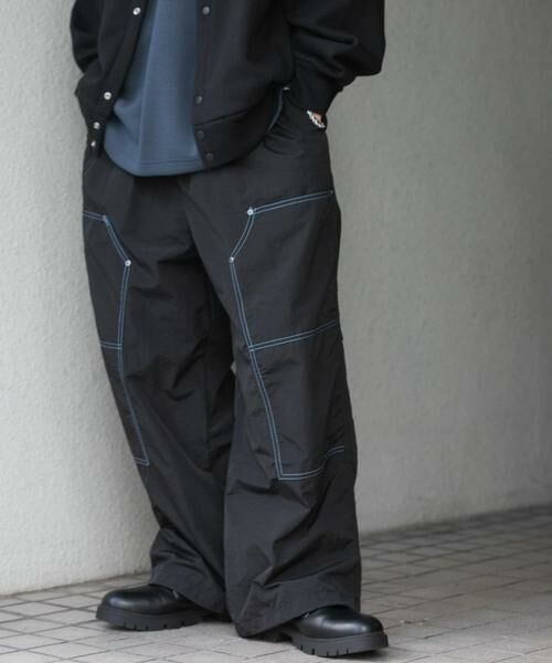 SENSE OF PLACE by URBAN RESEARCH / センスオブプレイス バイ アーバンリサーチ その他パンツ | ツートーンダブルニーパンツ(ブラック)